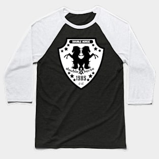 Double Horse Logo Black & White - H O R S E W H I T E Essential summer vintage Baseball T-Shirt